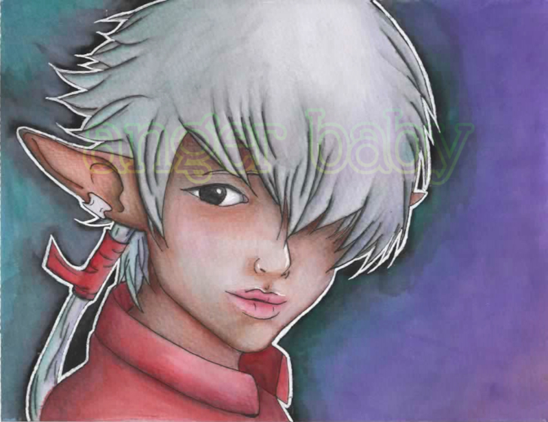 Alisaie from Final Fantasy 10 in ink